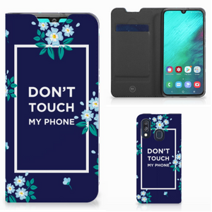 Samsung Galaxy A40 Design Case Flowers Blue DTMP