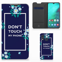 Samsung Galaxy A40 Design Case Flowers Blue DTMP - thumbnail