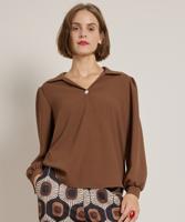 v-hals top met knoop