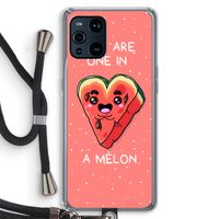 One In A Melon: Oppo Find X3 Transparant Hoesje met koord