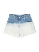 Stella McCartney Kids short en jean à design bicolore - Bleu