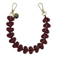 Telefoonkoord Heart - Burgundy - Goud