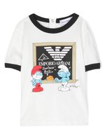 Emporio Armani Kids t-shirt en coton à imprimé graphique - Blanc