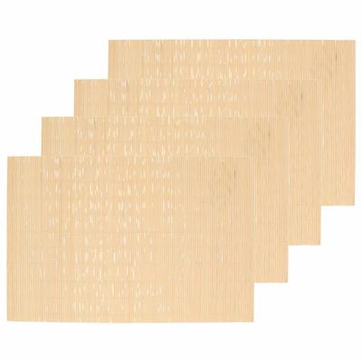 Secret de Gourmet Tafel placemat - Set van 12x stuks - naturel bamboe - 45 x 30 cm - Tafel onderlegg