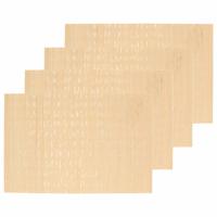 Secret de Gourmet Tafel placemat - Set van 12x stuks - naturel bamboe - 45 x 30 cm - Tafel onderlegg