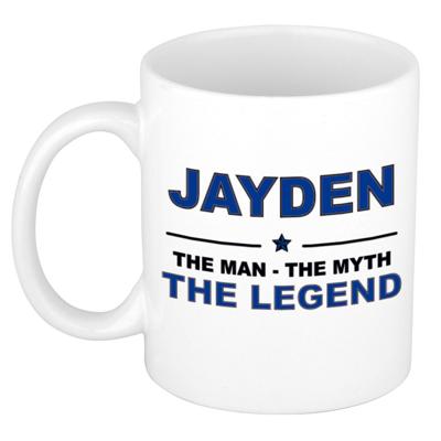 Jayden cadeau mok - man myth legend - naam koffiemok - 300 ml - collega - vaderdag
