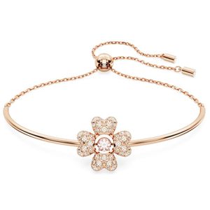 Swarovski 5674487 Armband Idyllia Klavertje rosekleurig-wit max. 24 cm