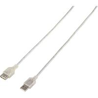 Renkforce USB-kabel USB 2.0 USB-A stekker, USB-A bus 3.00 m Doorzichtig RF-4538152 - thumbnail