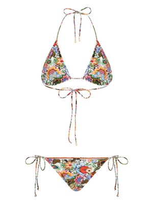 ETRO bikini à imprimé Bouquet - Vert
