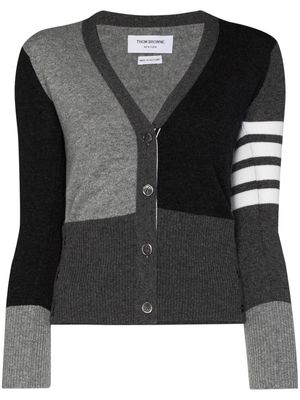 Thom Browne cardigan à design colour block - Gris
