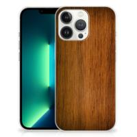 iPhone 13 Pro Max | Bumper Hoesje | Donker Hout
