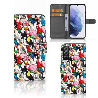 Samsung Galaxy S22 Plus | Telefoonhoesje | Met pasjeshouder | Birds