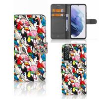 Samsung Galaxy S22 Plus | Telefoonhoesje | Met pasjeshouder | Birds