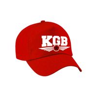 KGB agent tekst pet / baseball cap rood voor kinderen - thumbnail