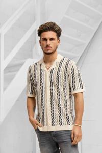 Pure Path Knitted T-Shirt Heren Beige - Maat XS - Kleur: Beige | Soccerfanshop