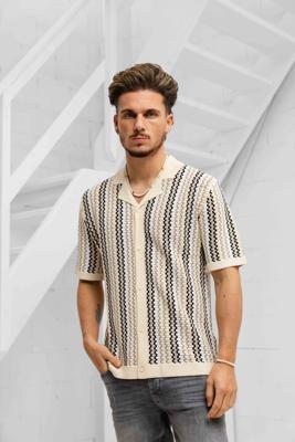 Pure Path Knitted T-Shirt Heren Beige - Maat S - Kleur: Beige | Soccerfanshop