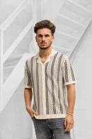 Pure Path Knitted T-Shirt Heren Beige - Maat XS - Kleur: Beige | Soccerfanshop