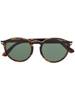 Persol lunettes de vue à monture ronde - Marron - thumbnail