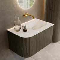 Badmeubel Mondiaz Kurve-Dlux | 75 cm cm | Meubelkleur Shadow | Wastafelkleur Frappe | Solid surface | Wasbak rechter zijde spoelbak | Zonder kraangat(en) Badmeubel Mondiaz Kurve-Dlux | 75 cm cm | Meubelkleur Shadow | Wastafelkleur Frappe | Solid surface | Wasbak rechter zijde spoelbak | Zonder kraangat(en)