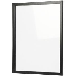 Memobord/schrijfbord voor kantoor of thuis - incl. 2x markers - wit/zwart - 30 x 40 cm