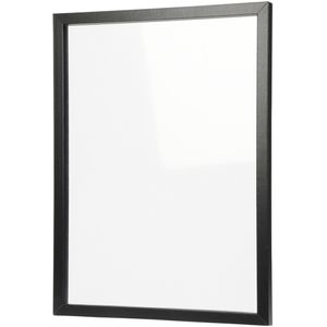 Memobord/schrijfbord voor kantoor of thuis - incl. 2x markers - wit/zwart - 30 x 40 cm