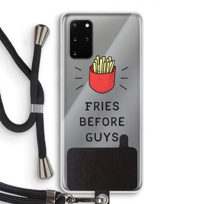 Fries before guys: Samsung Galaxy S20 Plus Transparant Hoesje met koord