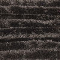 20x Zwart chenille draad 14 mm x 50 cm