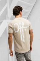 Off The Pitch Fullstop Slim Fit T-Shirt Heren Beige - Maat S - Kleur: Beige | Soccerfanshop