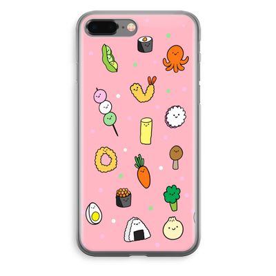 Happy bento friends: iPhone 8 Plus Transparant Hoesje