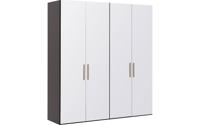Goossens Kledingkast Easy Storage Ddk, Kledingkast 203 cm breed, 220 cm hoog, 4x glas draaideur Goossens Kledingkast Easy Storage Ddk, Kledingkast 203 cm breed, 220 cm hoog, 4x glas draaideur