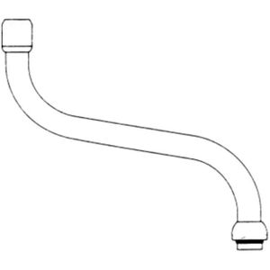 Venlo draaibare onderuitloop met straalregelaar 3/4"x170mm chroom F963100AA