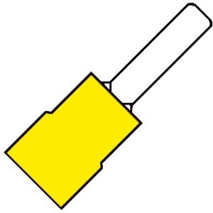 Geïsoleerde platte Pensteker P10mm voor draad 4,0-6,0 mm2 100 stuks klemko 101045
