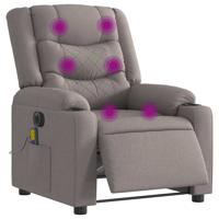 Massagestoel elektrisch verstelbaar stof taupe