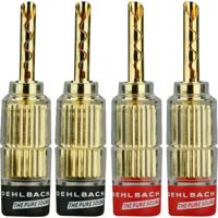 Oehlbach 3021 Luidsprekerconnector Stekker, recht Rood, Zwart 4 stuk(s) - thumbnail