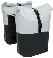 Dubbele fietstas New Looxs Nyborg MIK 34 liter - 30 x 17 x 37cm (x2) - lichtgrijs/zwart