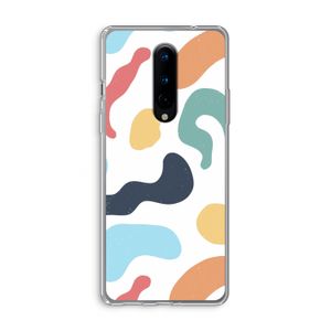 Memphis Shapes Blue: OnePlus 8 Transparant Hoesje