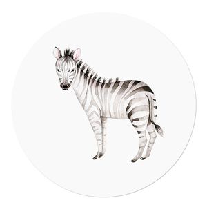 Muurcirkel Afrikaanse Dieren Zebra 30 Aluminium Ophangsysteem