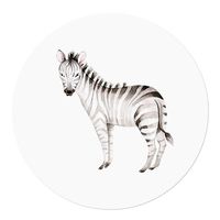 Muurcirkel Afrikaanse Dieren Zebra 30 Aluminium Ophangsysteem - thumbnail