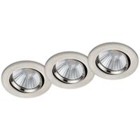 LED Inbouwspots 3-pack - Dimbaar 5W - Warm Wit 3000K - Mat Nikkel