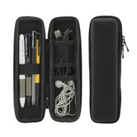 Multifunctionele briefpapier koptelefoon data kabel opbergdoos beschermende tas (zwart)