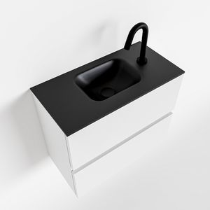 Toiletmeubel Mondiaz Ada | 60 cm | Meubelkleur Talc | Lex wastafel Urban Midden | 1 kraangat