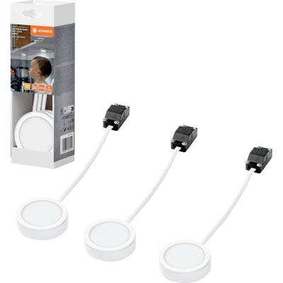 LEDVANCE Undercabinet Spot Puck 65mm 3 x 3W 830 White LED-onderbouwlamp 3.00 W Warmwit Wit