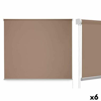 Rolgordijn 120 x 180 cm Beige Stof Plastic (6 Stuks)