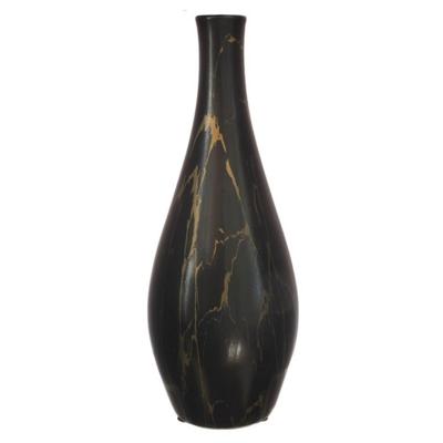 Idea4seasons Bloemenvaas Dazzle - marmer look - keramiek - D13 cm x H35 cm - vaas