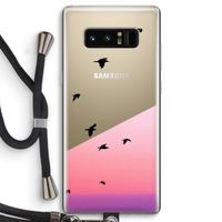 Fly away: Samsung Galaxy Note 8 Transparant Hoesje met koord