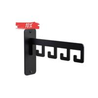 LIROdesign kapstok Barcelona - wandkapstok zwart - 4 haaks