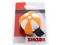 Simson fietsbel sport wit-oranje op kaart