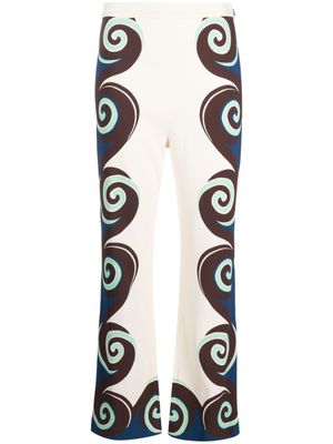 La DoubleJ pantalon Stretch à imprimé géométrique - Tons neutres