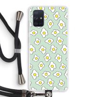 Spiegeleitjes: Samsung Galaxy A71 Transparant Hoesje met koord