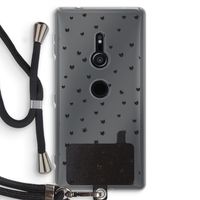 Kleine kattenkopjes: Sony Xperia XZ2 Transparant Hoesje met koord